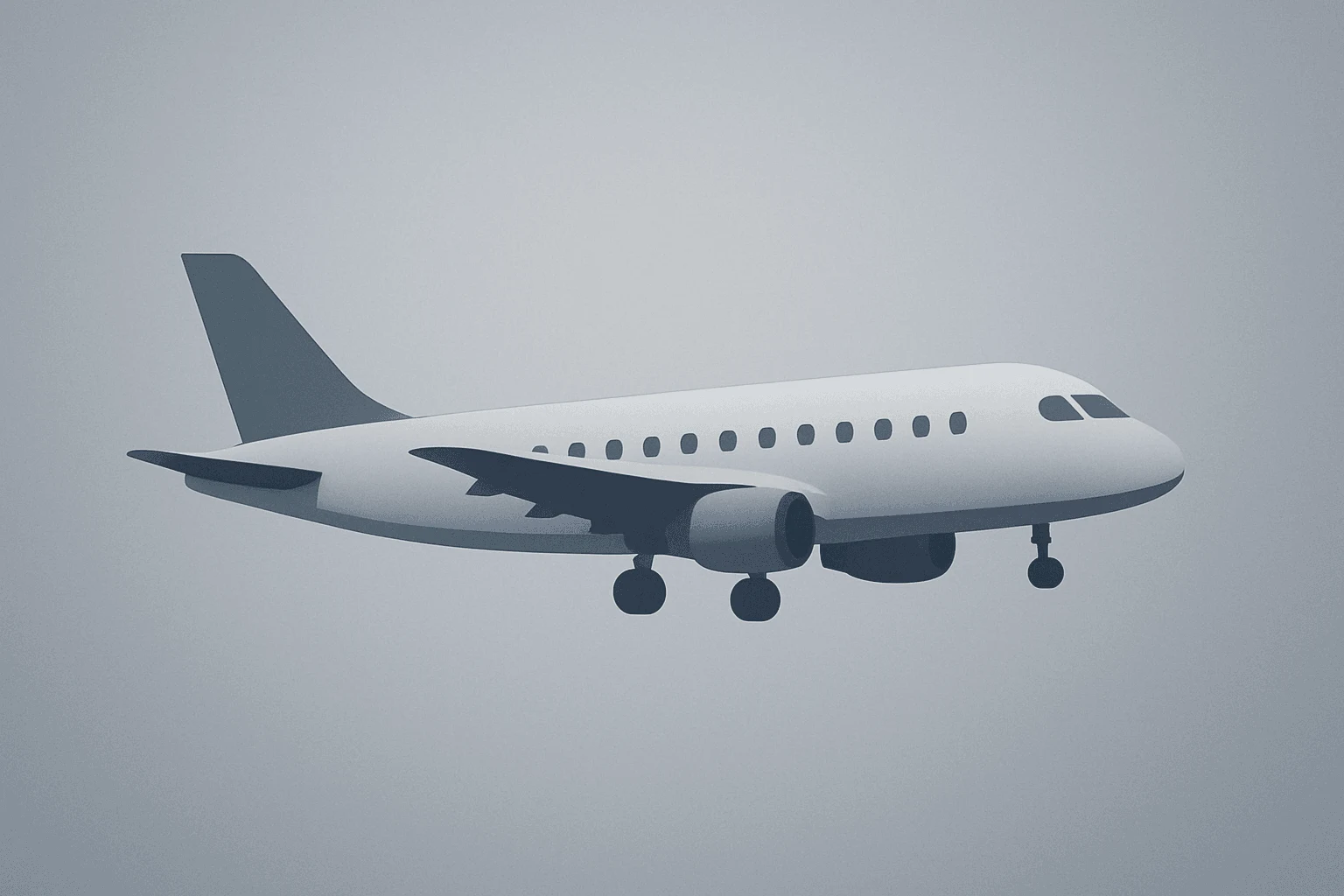 Editorial flat vector of a regional jet with dimming lights symbolizing Spirit Airlines bailout and looming liquidity deadline.