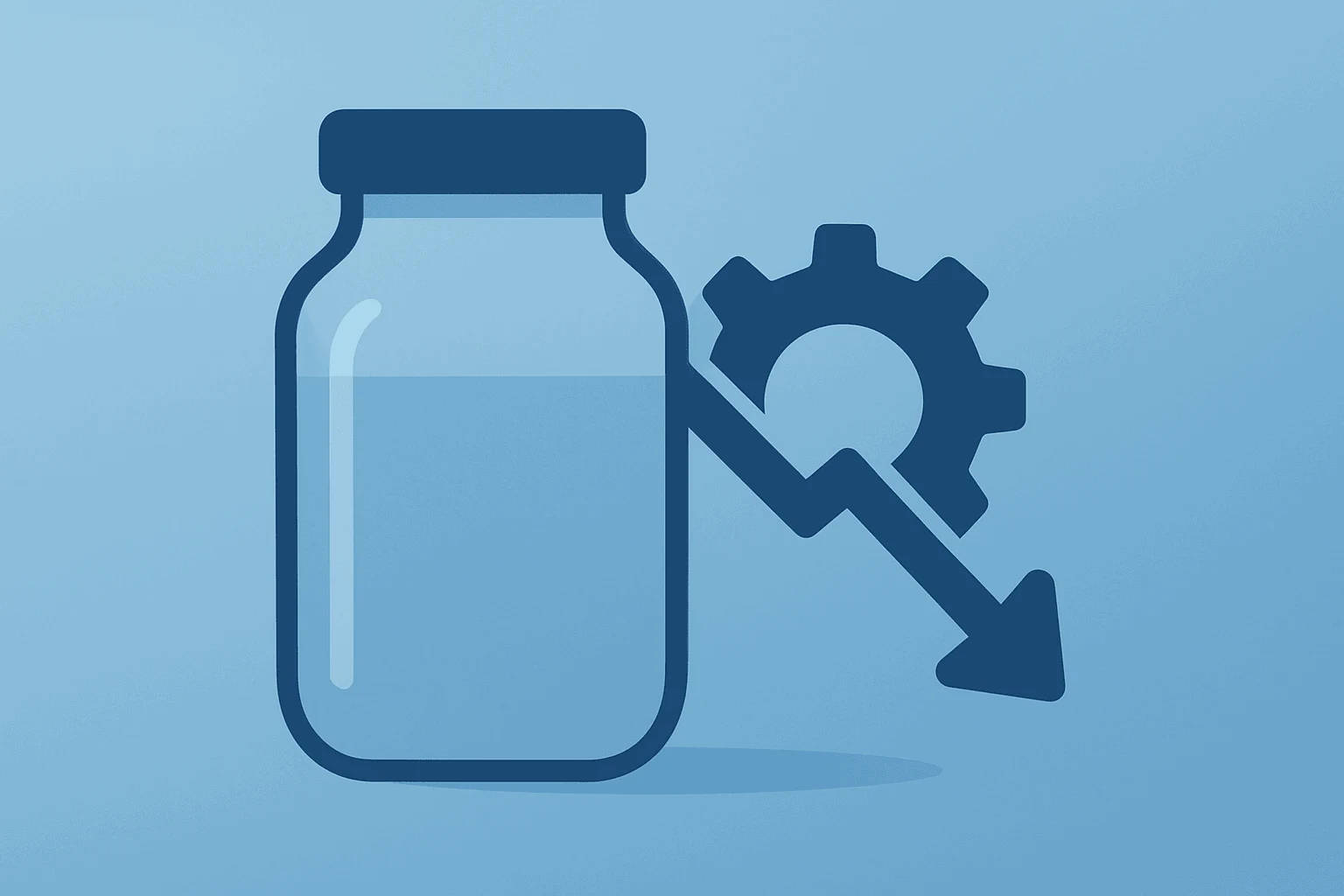 Flat vector of a consumer coin jar and dimmed growth engine illustrating U.S. GDP Q2 2026 slowdown and cooling PCE.