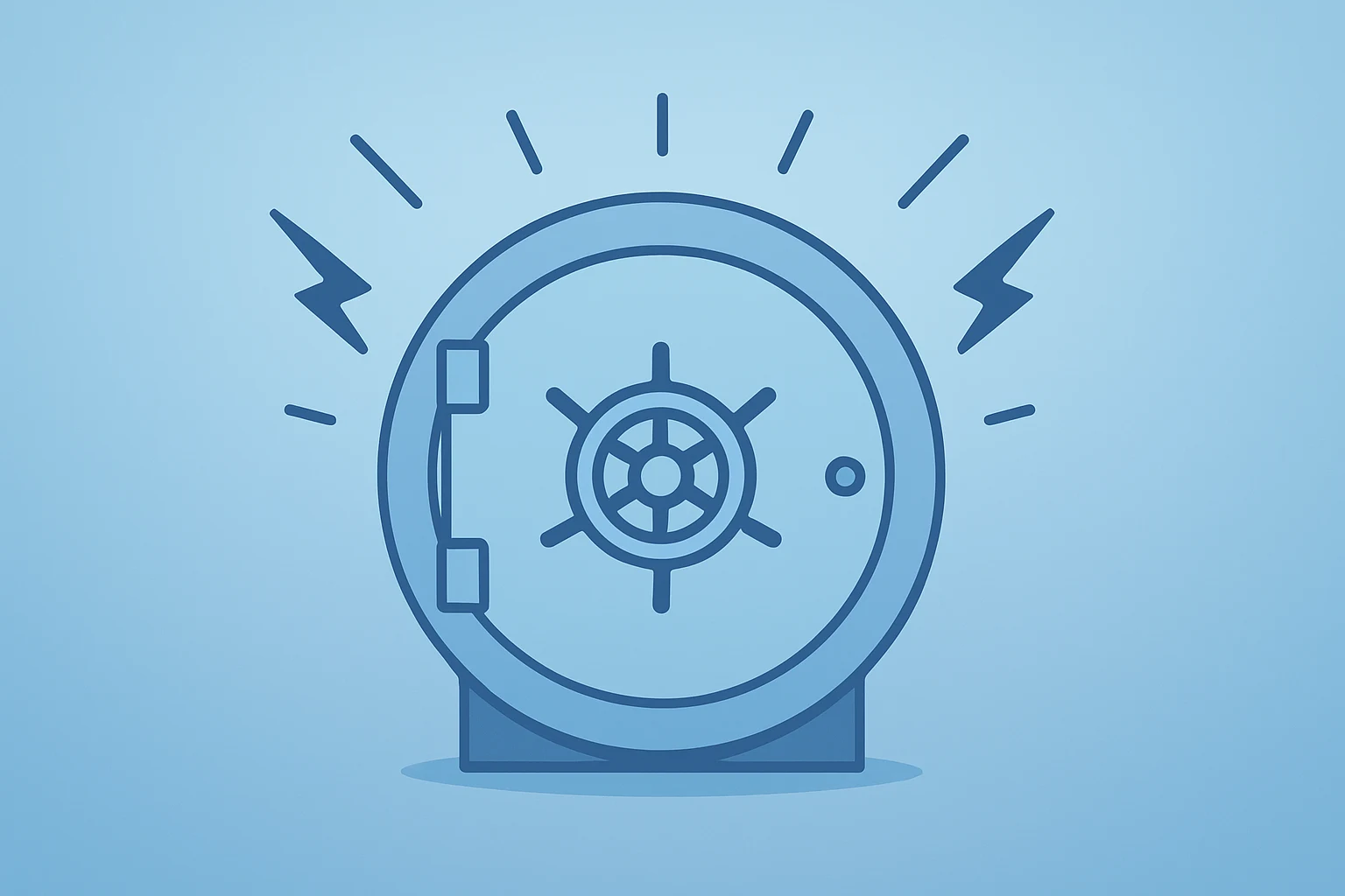 Vault-like fund icon under pressure symbolizes Blackstone private credit redemptions and liquidity strain.