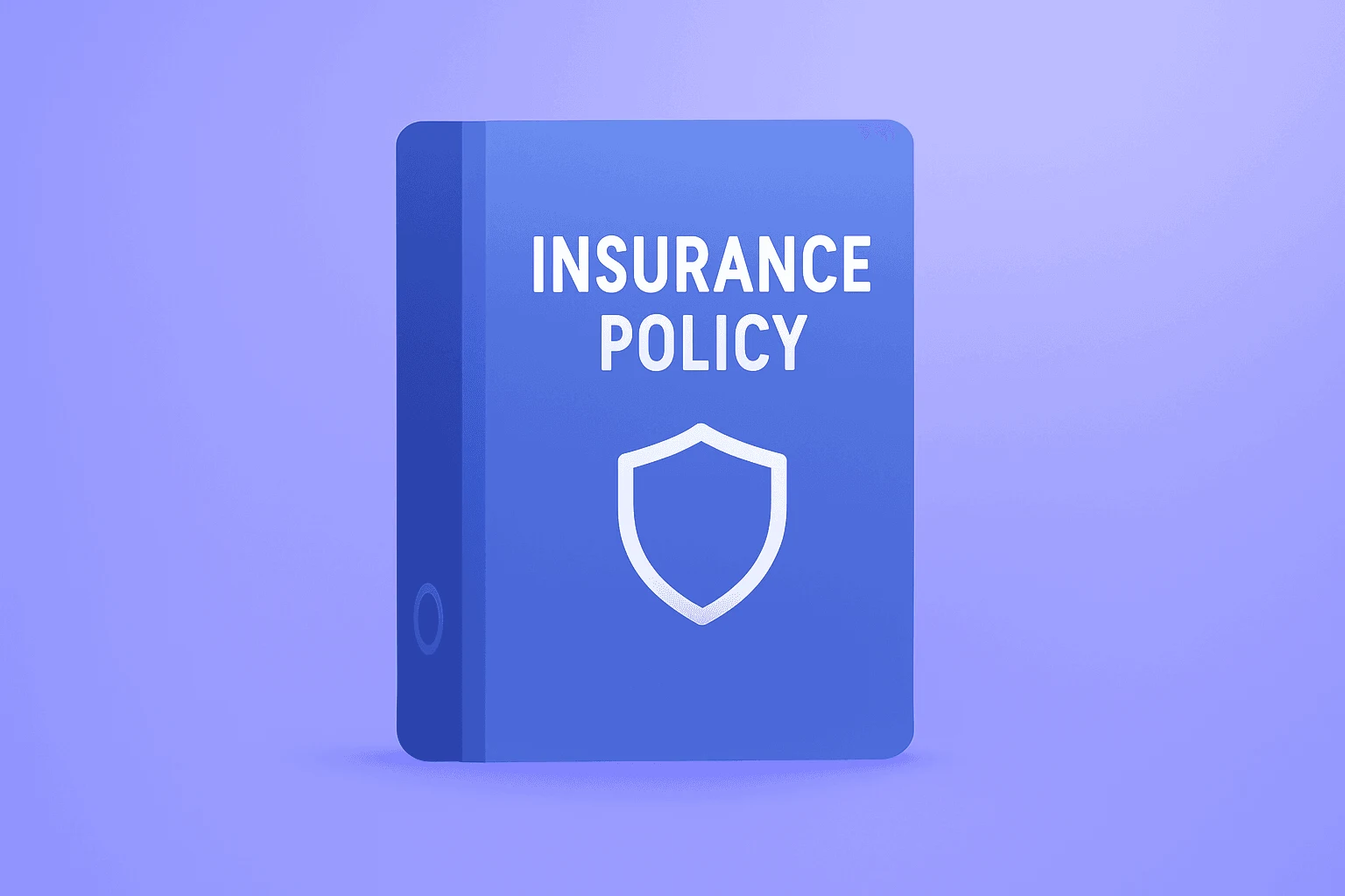 Flat filled vector of an insurance policy binder gaining sheen to symbolize UnitedHealth stock upgrade and price-target lift.