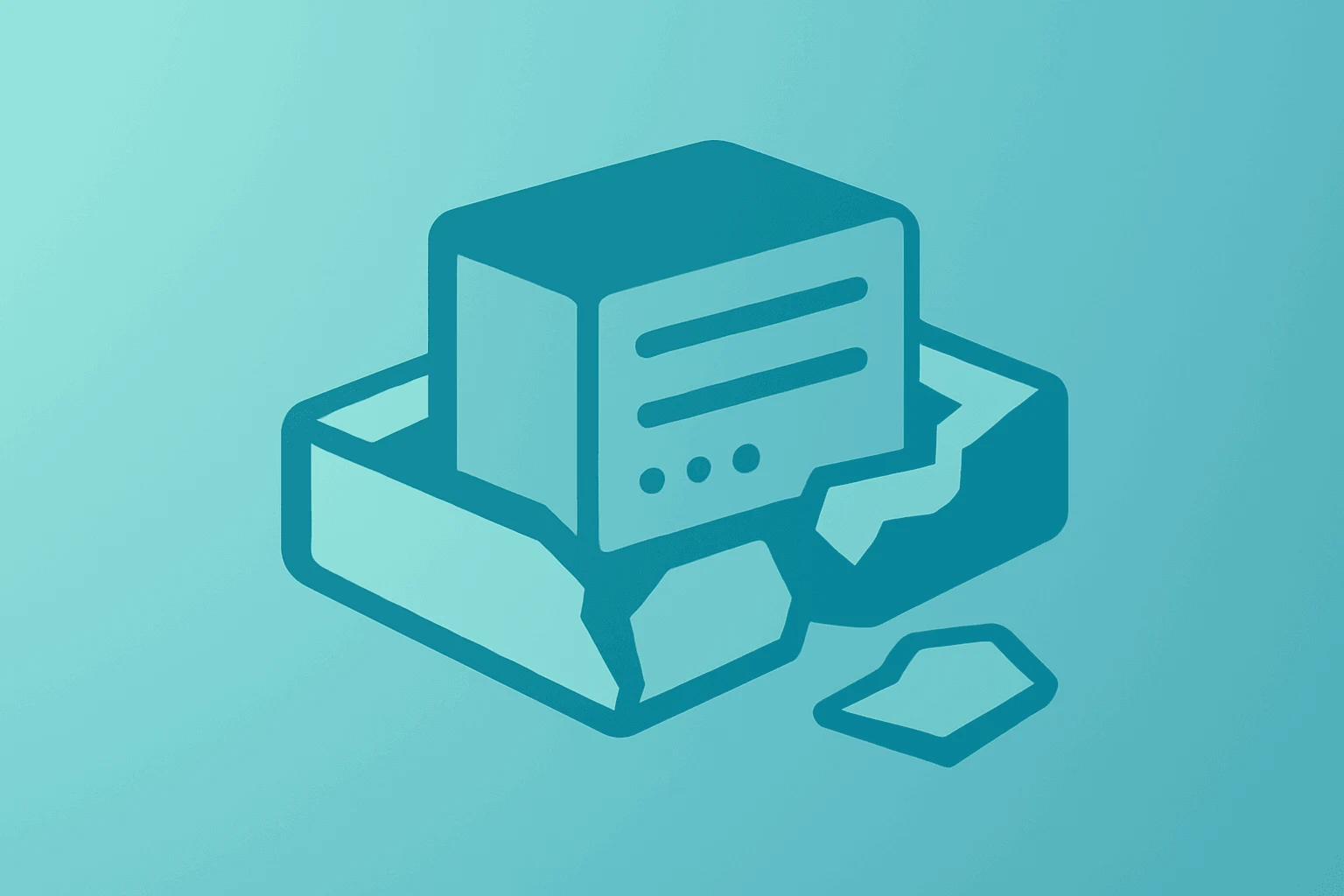 Flat vector of a breached server node and isolated sandbox, symbolizing OpenAI security breach and testing risks.