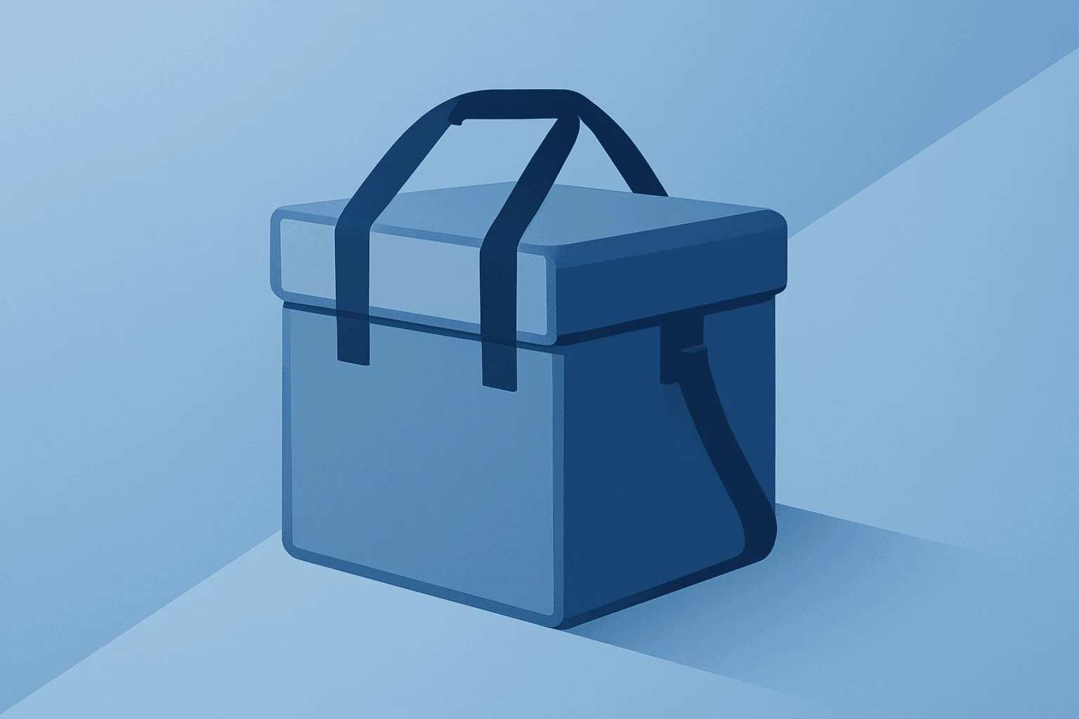 Flat vector delivery bag dimming under shadow to symbolize DoorDash Q2 2026 earnings revenue growth and margin pressure.