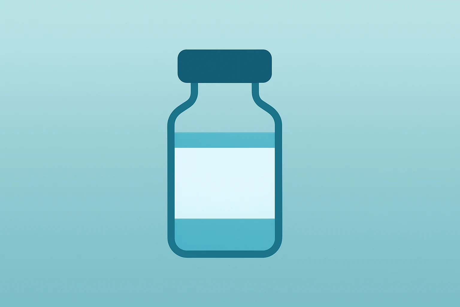 Flat-vector depiction of a cancer drug vial fused with a fractured capsule to symbolize Merck restructuring and Keytruda risk.