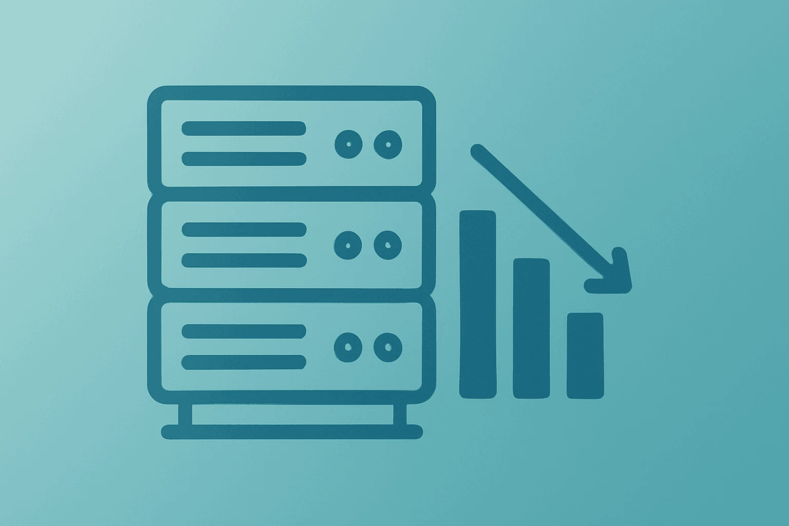 Flat vector server merging with dimmed circuit to symbolize Zscaler earnings focus on revenue growth and outlook