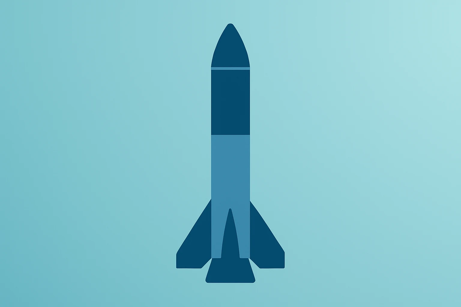 Flat filled vector of a rocket motor symbolizing the Missile Solutions spin-off and L3Harris Department of War investment.