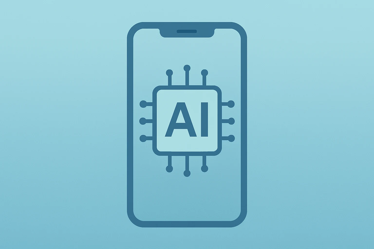 Flat vector smartphone with visible AI core symbolizing iPhone sales and Siri Gemini during the Apple earnings preview.