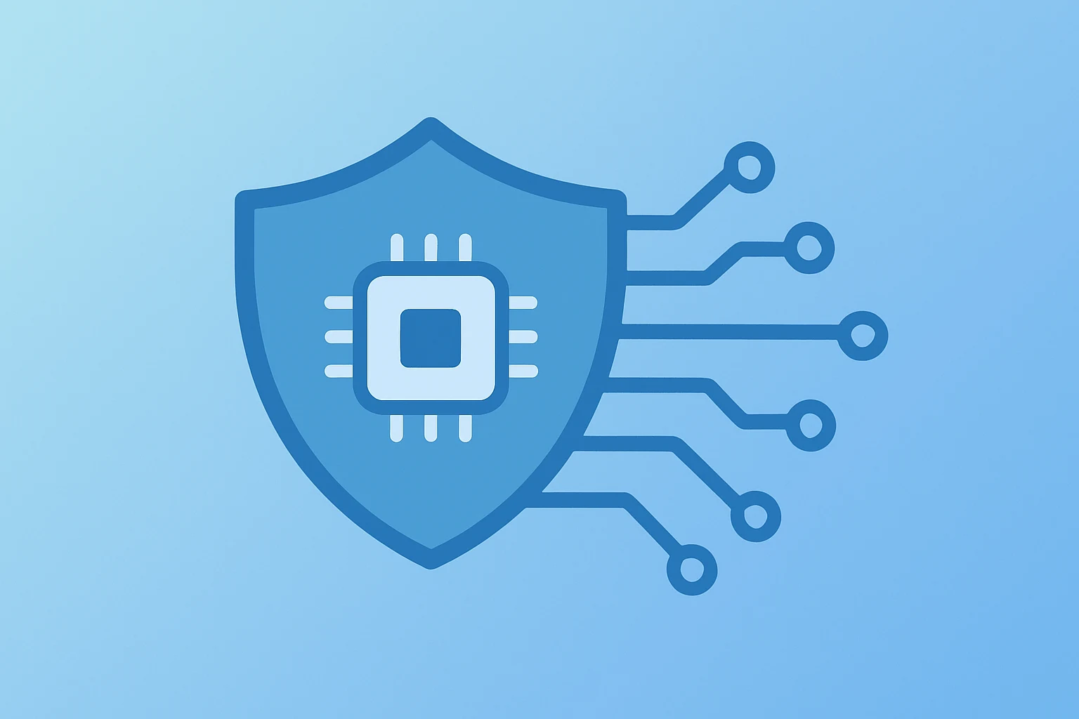 Flat vector of a server module with expanding circuits to symbolize ServiceNow Acquires Armis and AI-driven security push.