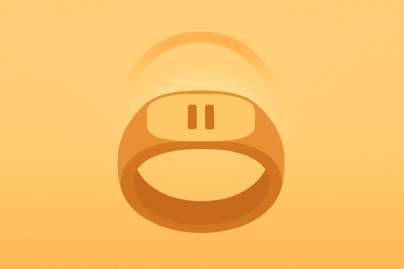 Oura IPO delay cover with a flat-vector smart-ring and dimmed halo symbolizing a paused multibillion-dollar float.