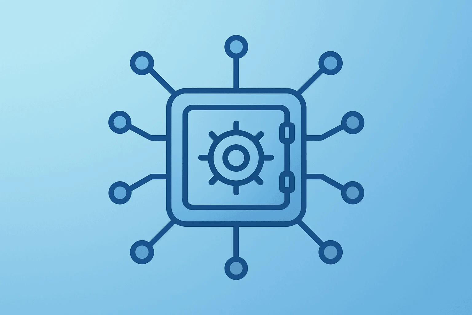 Digital vault with expanding network strands symbolizing stablecoin flow and reserve income growth from Circle Q1 earnings.