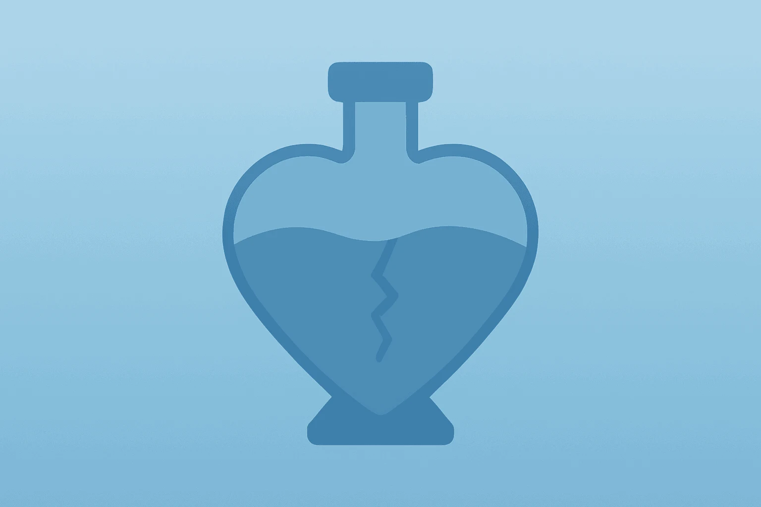 Flat vector heart-derived cell vial with a repair seam symbolizing Capricor FDA review and BLA amendment path.
