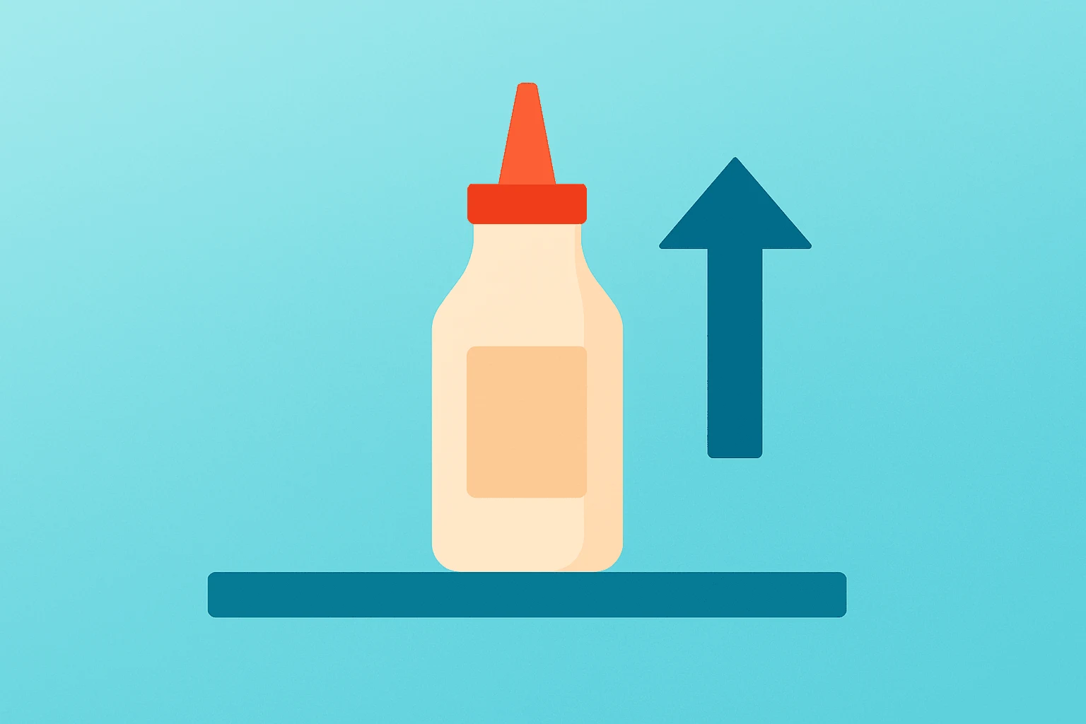 Stylized condiment bottle and shelf pod symbolizing Kraft Heinz earnings beat, lifted outlook and dividend focus.