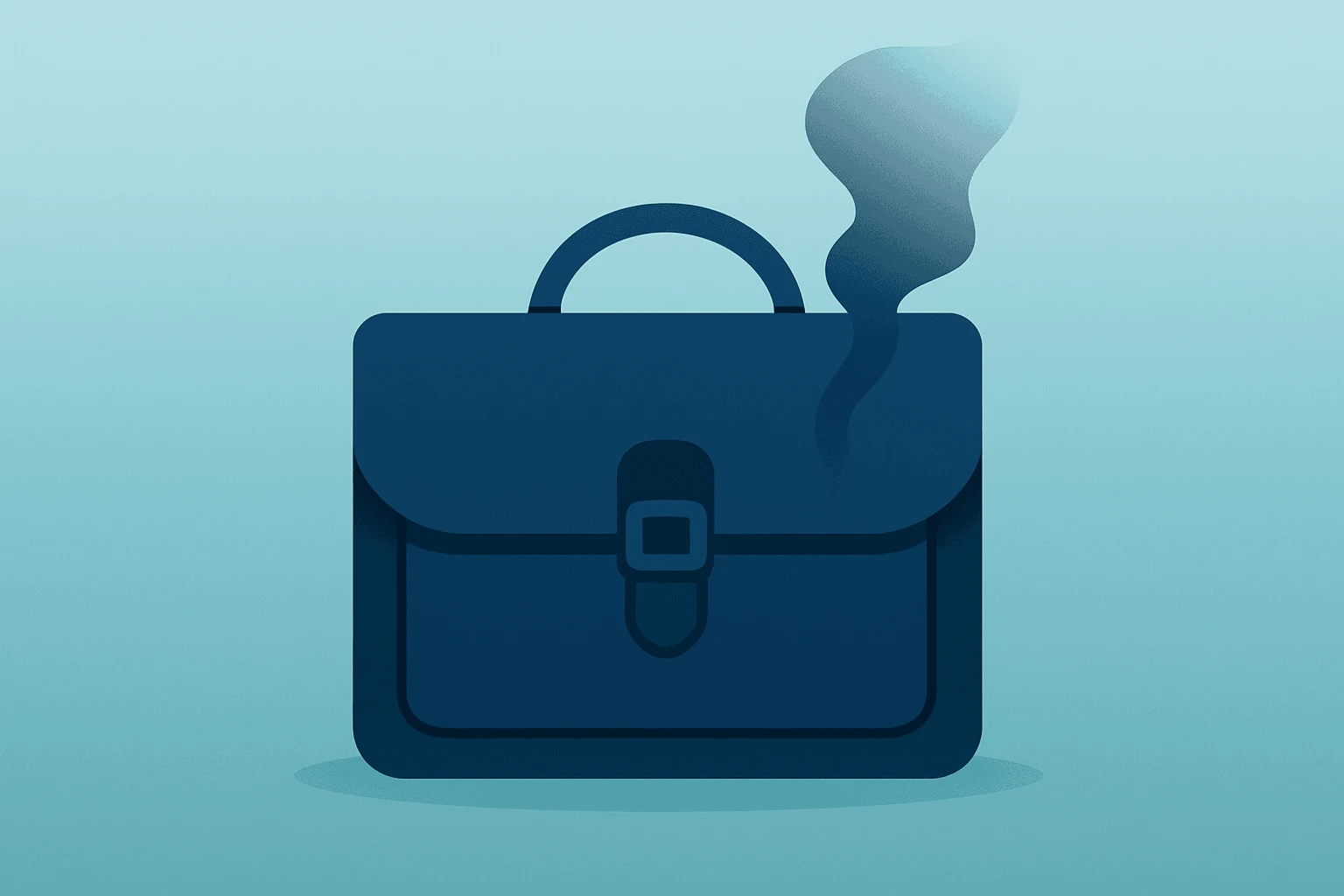 Minimal flat-vector icon of a leather good dimming under regional conflict headwinds symbolizing LVMH Q1 sales