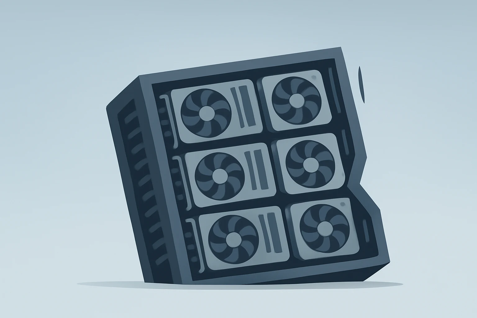 Flat vector icon of a server rack expanding capacity to symbolize Nebius Group stock deal-driven growth and capex risk.