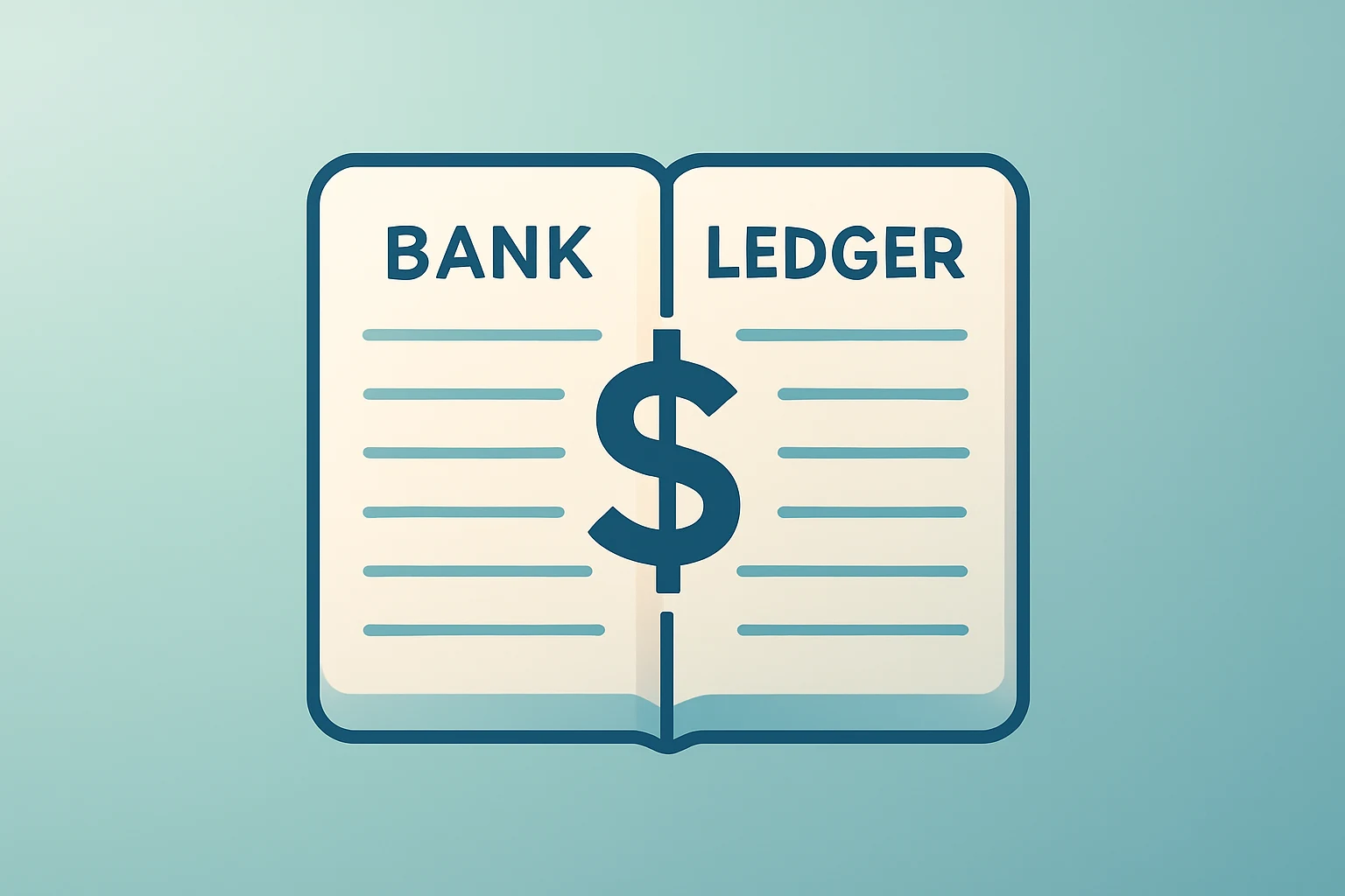 Flat vector of a reserve ledger split down the middle symbolizing the split in Fed minutes over a December rate cut