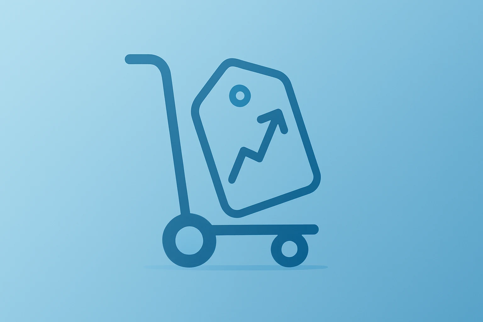 Flat vector of warehouse cart and membership tag symbolizing BJ's Wholesale Club earnings, fee growth and rising costs.