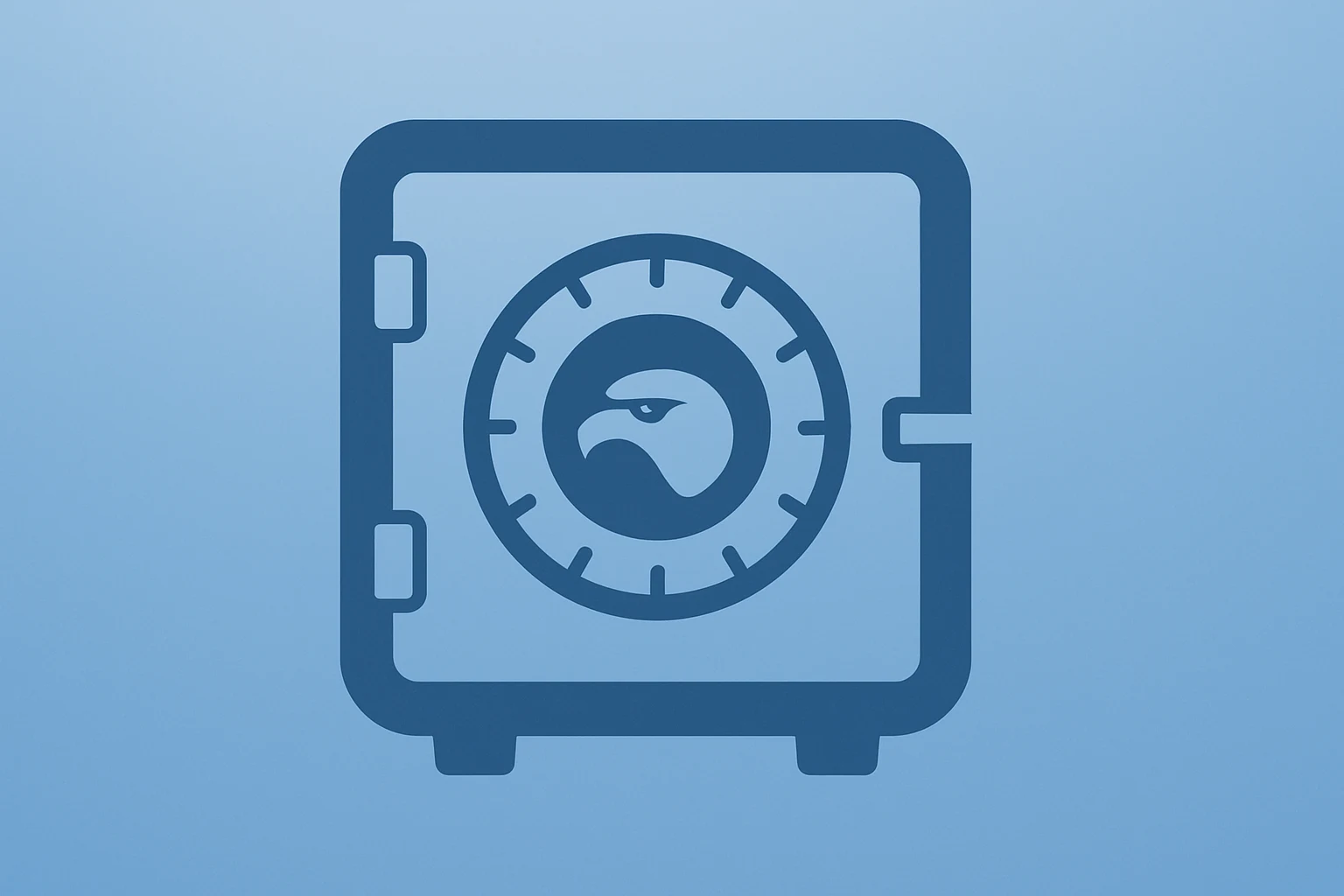 Flat vector bank vault with a hawkish dial symbolizing Fed Rate Cut Dec Tenth and market sensitivity to Powell's tone