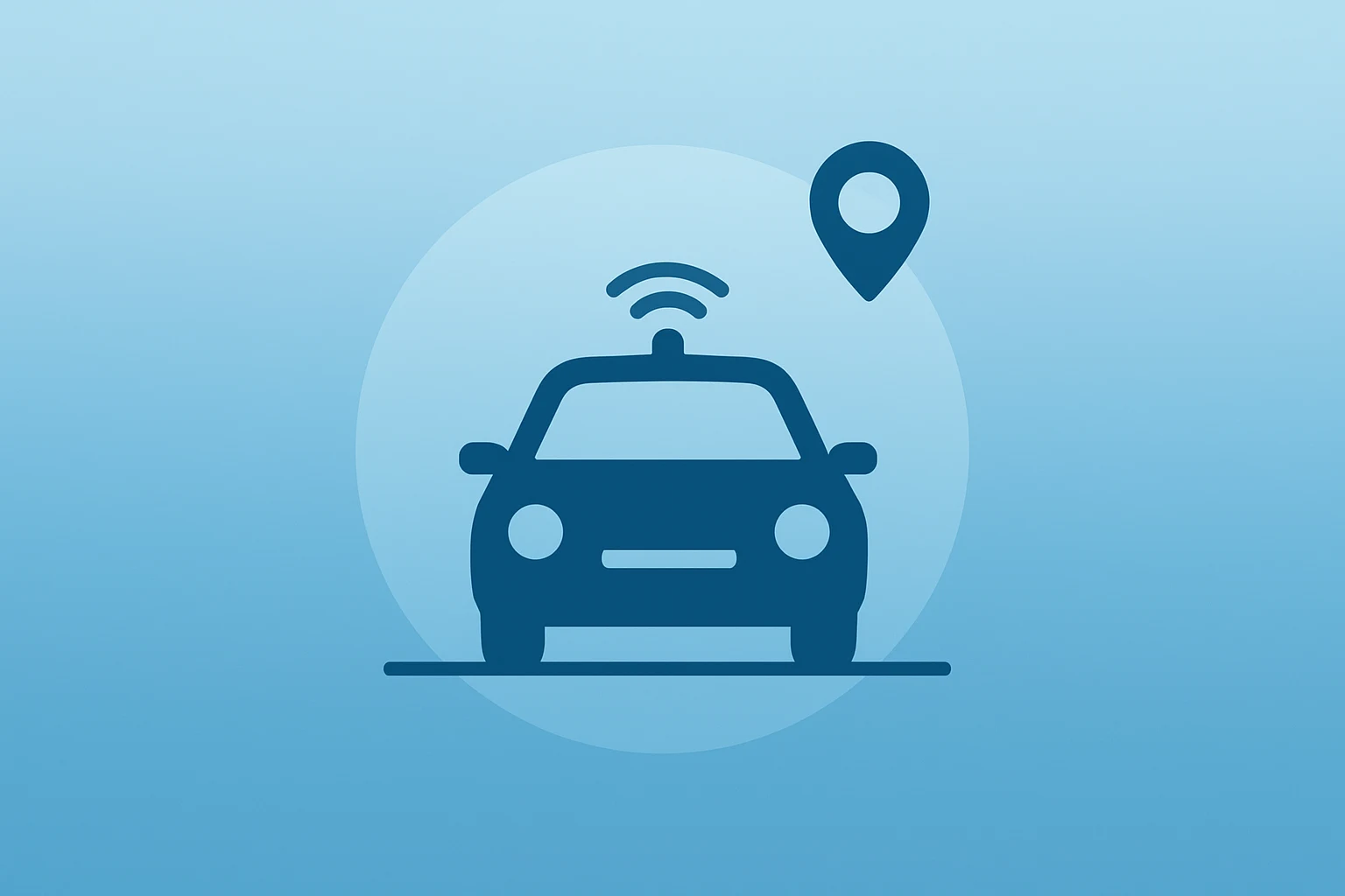 Flat filled vector of a robotaxi vehicle fusing growth and regulation to symbolize Zoox robotaxi expansion and approval risk.