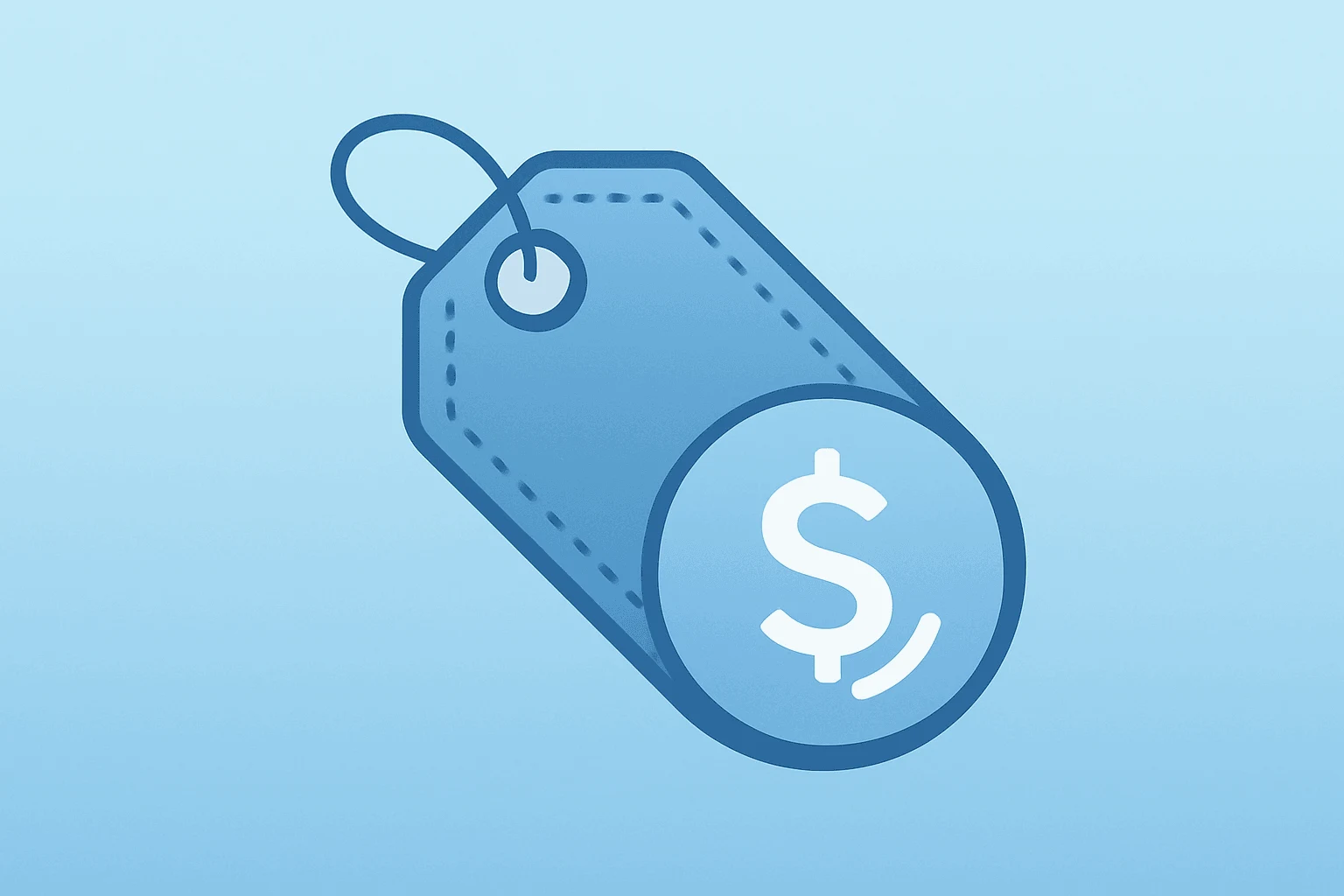 Flat vector of a retail denim tag fused with a refund token representing Abercrombie & Fitch earnings and tariff refund boost.