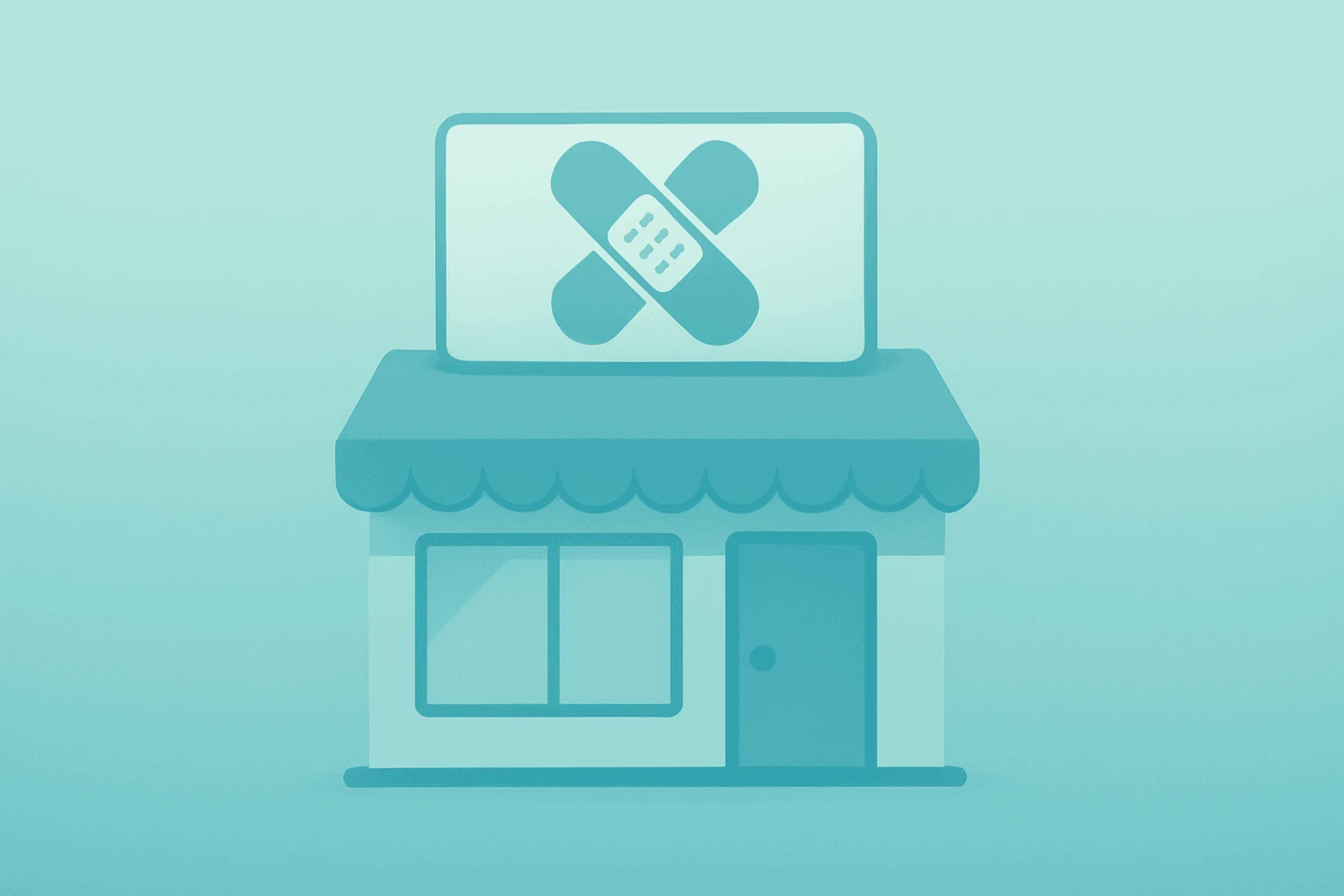 Country-store vector icon with a cracked sign symbolizing Cracker Barrel Q3 results and settlement boost.