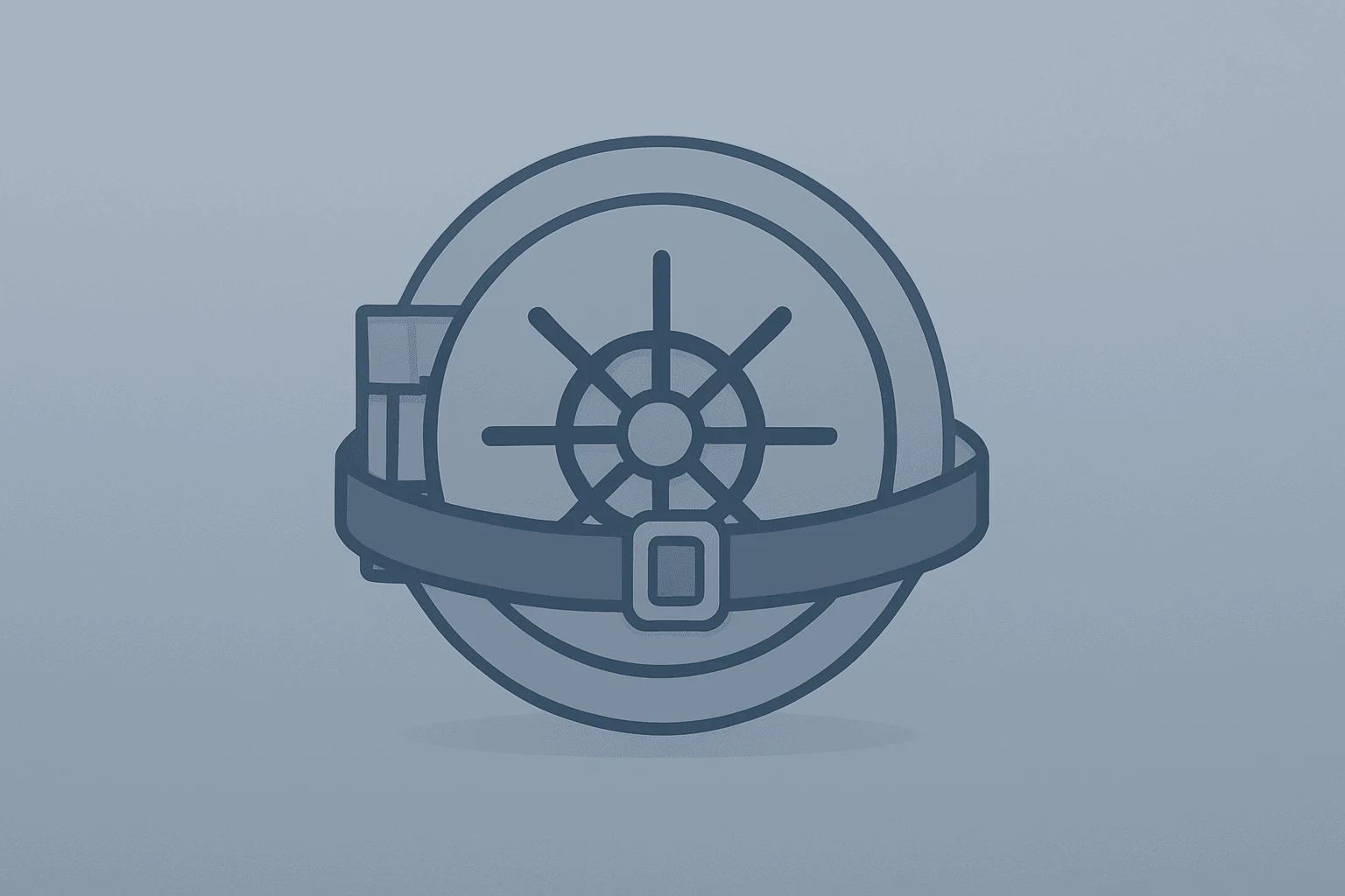 Flat vector of a vault-style server under dimming light symbolizing SoFi earnings and second-half margin execution risk.
