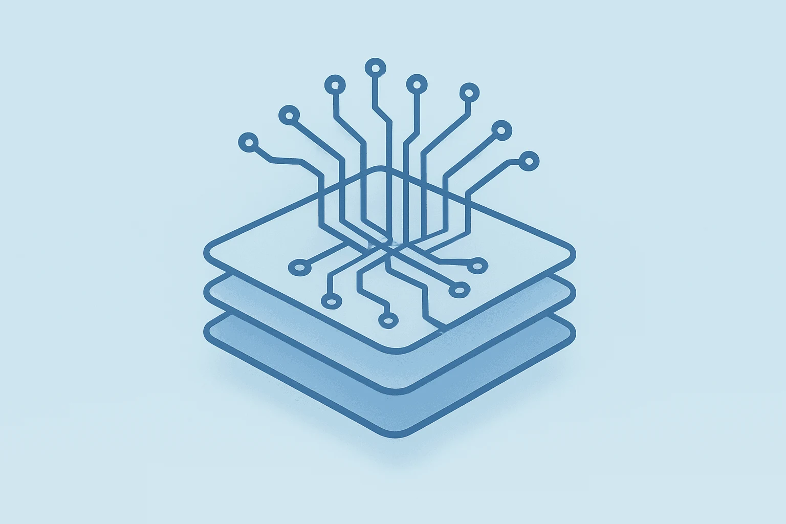 Flat vector server rack with compute modules on light emerald-pearl gradient, symbolizing Lam Research earnings and AI demand