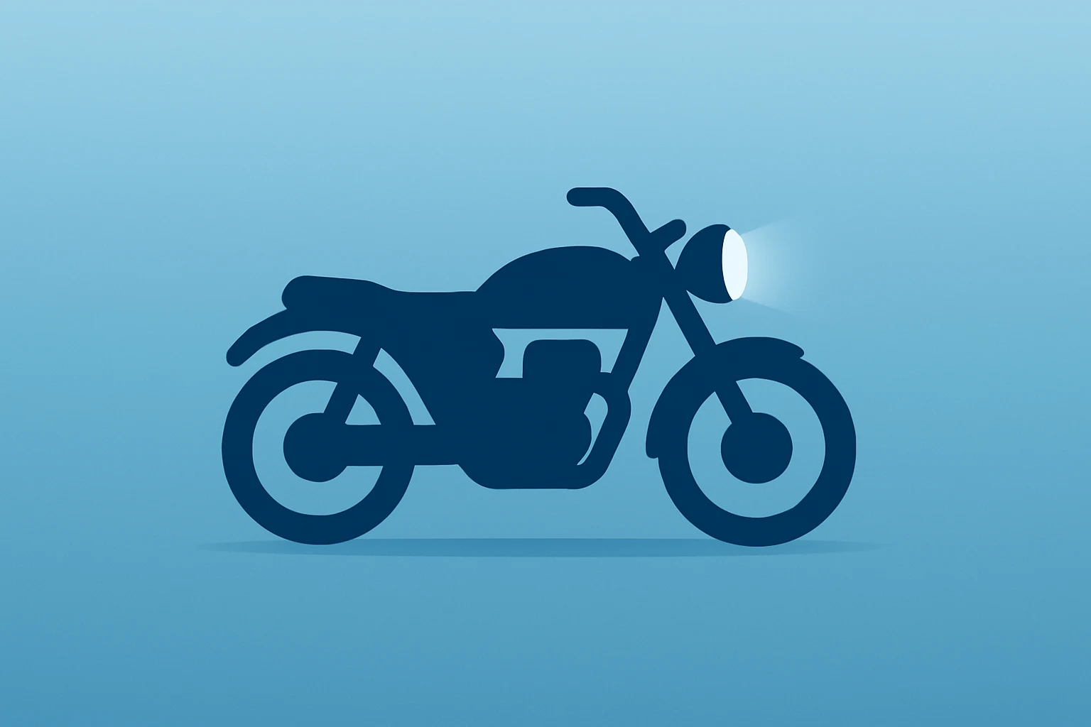 Flat vector of a dimming motorcycle silhouette symbolizing Harley-Davidson Q4 2025 results and weaker motorcycle demand.