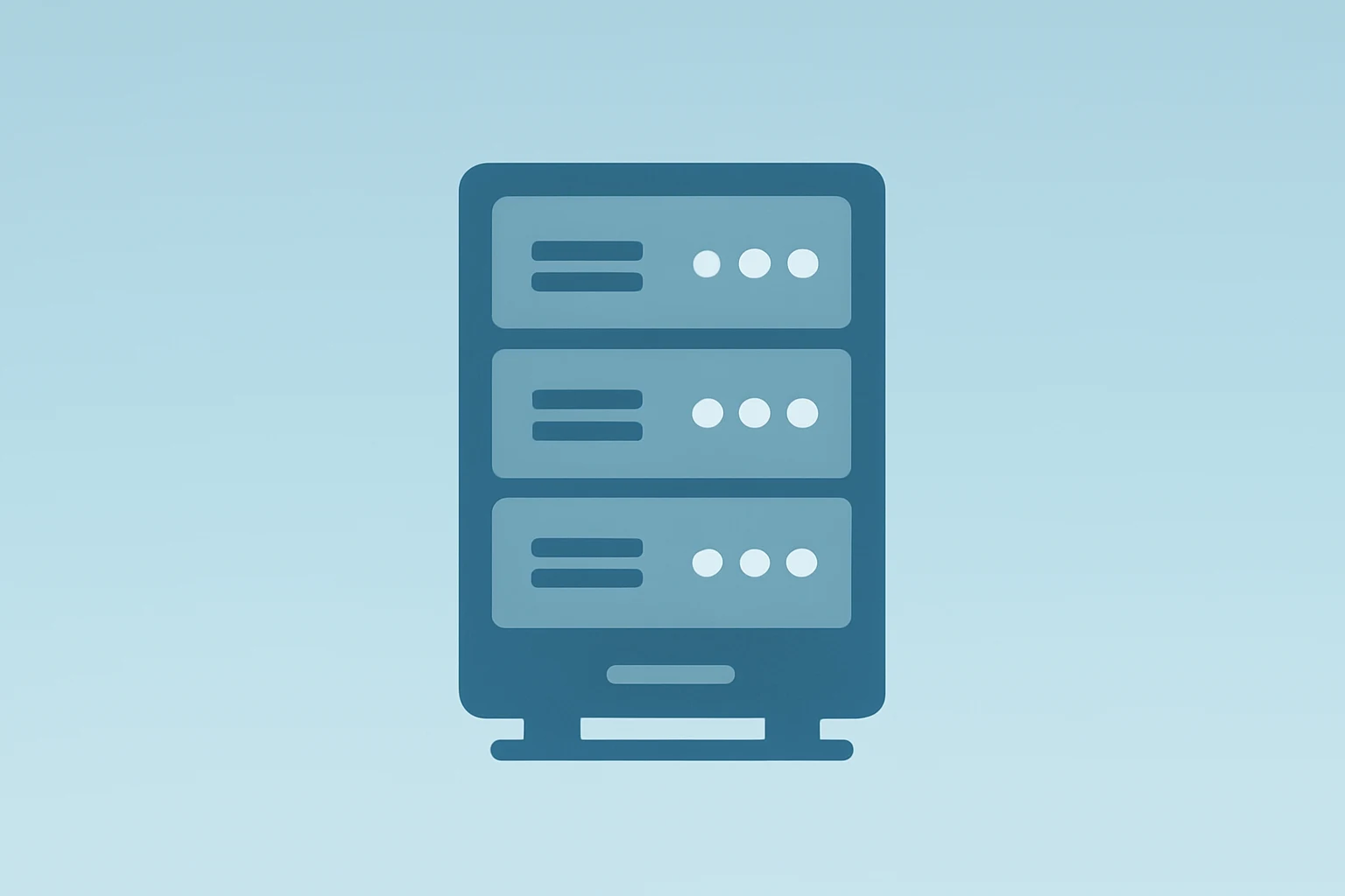 Flat vector of a dimming server rack representing HPE earnings pressure from delayed AI deals and server revenue decline.