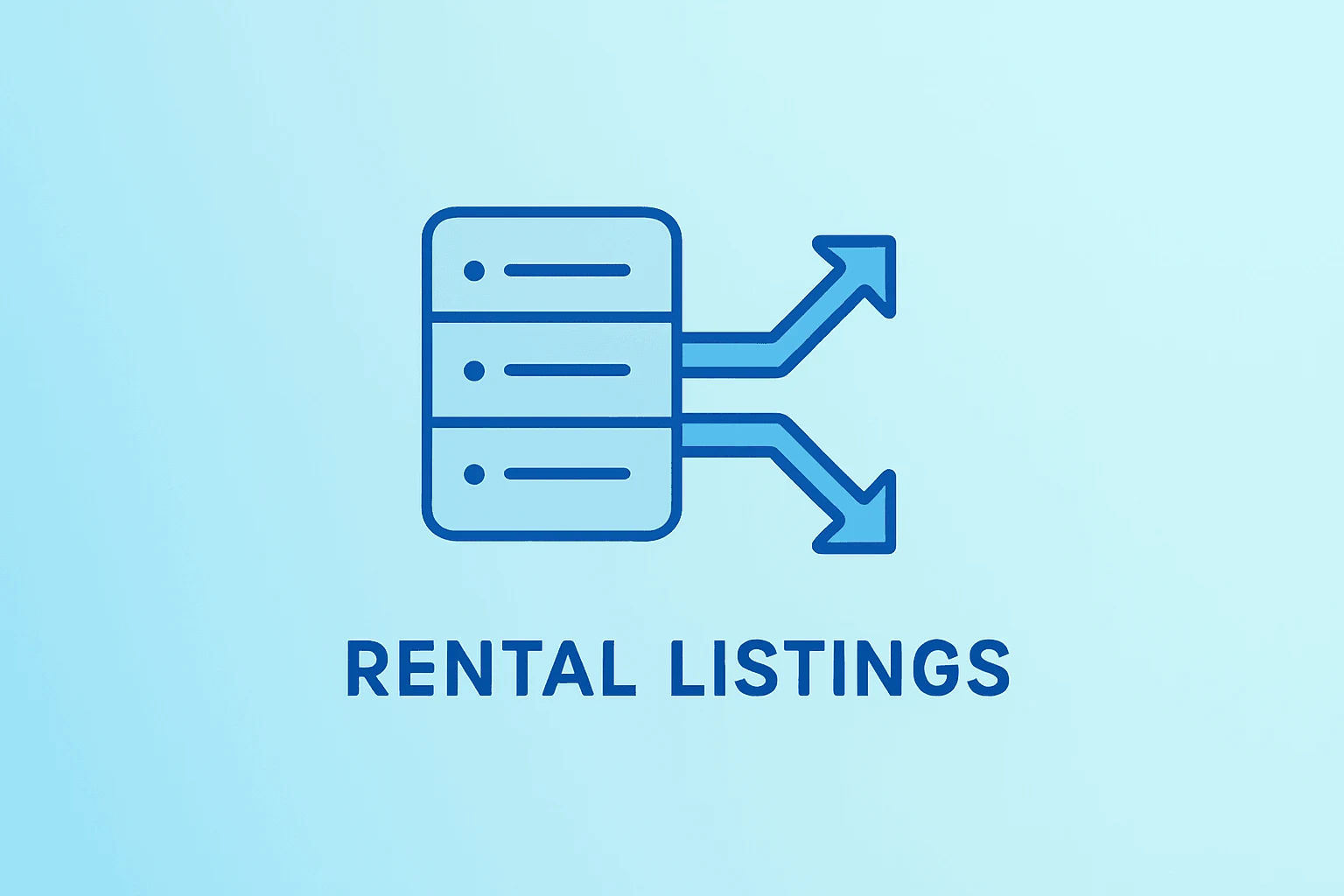 Flat-vector split listings server symbolizing renewed competition after the Zillow Redfin FTC settlement, subtle shadow lift.