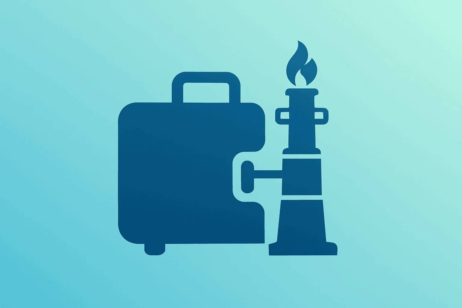 Delta Air Lines Raises Baggage Fees cover with flat-vector suitcase merging into a refinery tank on a smooth gradient
